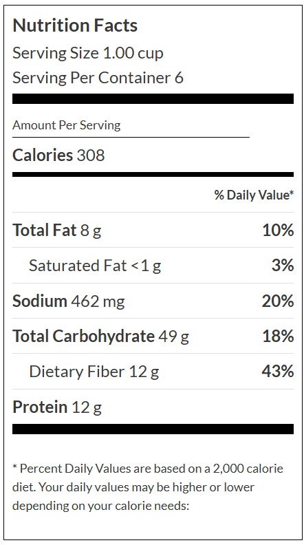 Nutrition Label